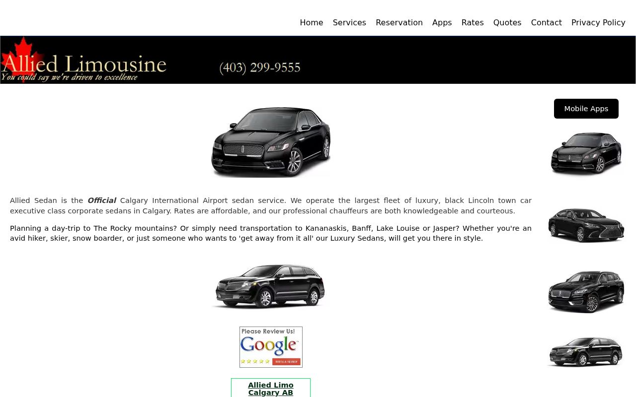 Calgary Allied Limousine: Airport Sedan Service