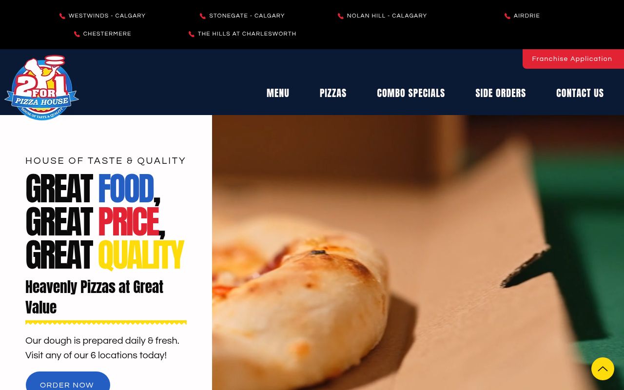 Pizza for Delivery in Calgary Edmonton
